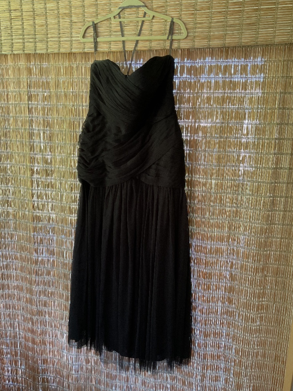 White by Vera Wang Black Strapless Gown Size 14